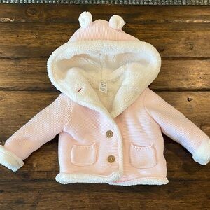 🐻 Baby Girl Jacket with Bear Ears 🩷